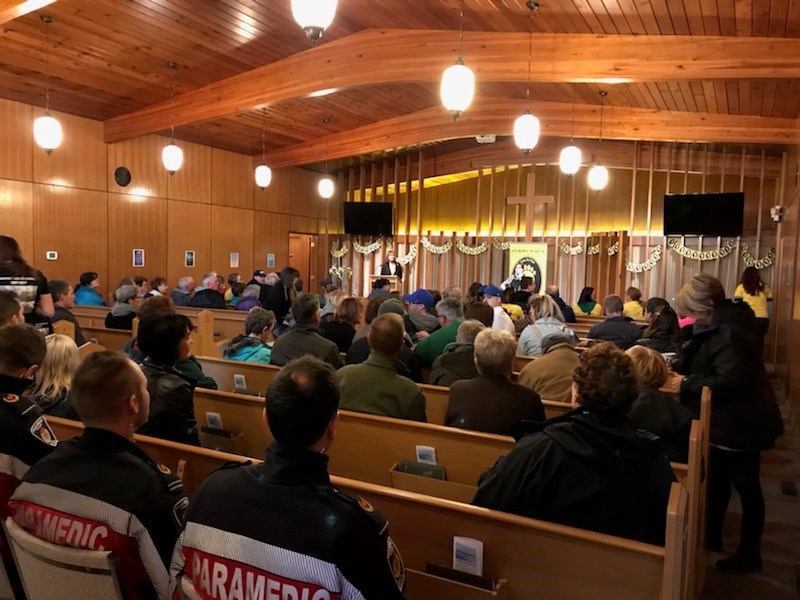 The ceremony portion of the evening is held in the chapel by popular request. (supplied)