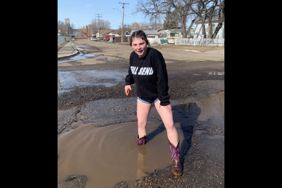 A photo submission from last year's Panda Tire & Auto worst pothole contest.