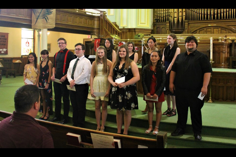 The group of eleven local performers who were recommended on to the provincial level, following this year’s Moose Jaw Music Festival.