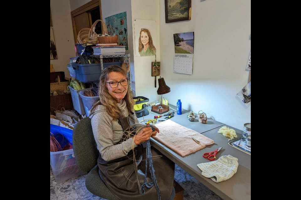 Beth Crabb in her home studio