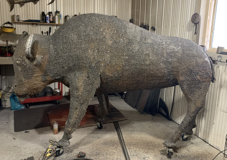 Bison sculpture 9.1