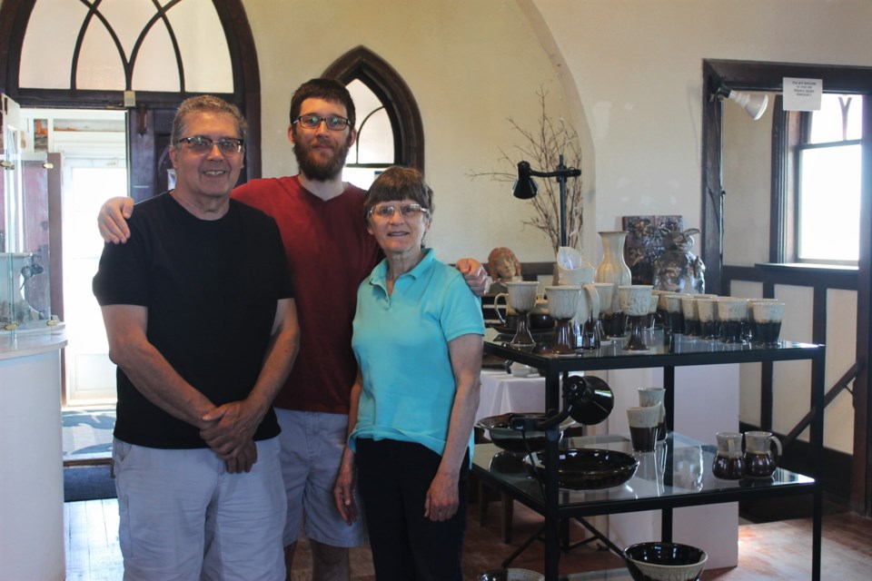 L-R: Zach Dietrich, Devon Dietrich, and Wendy Parsons, the creative hands and minds behind Parsons Dietrich Pottery.