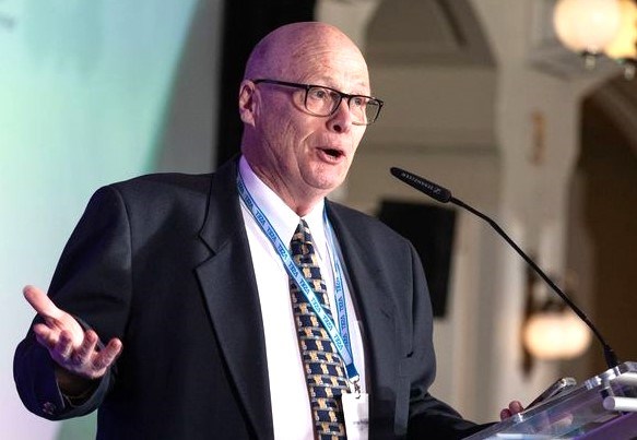 Jim Pinches speaks during the Association of Science and Engineering Technology Professionals of Alberta's annual meeting in Edmonton. Photo submitted