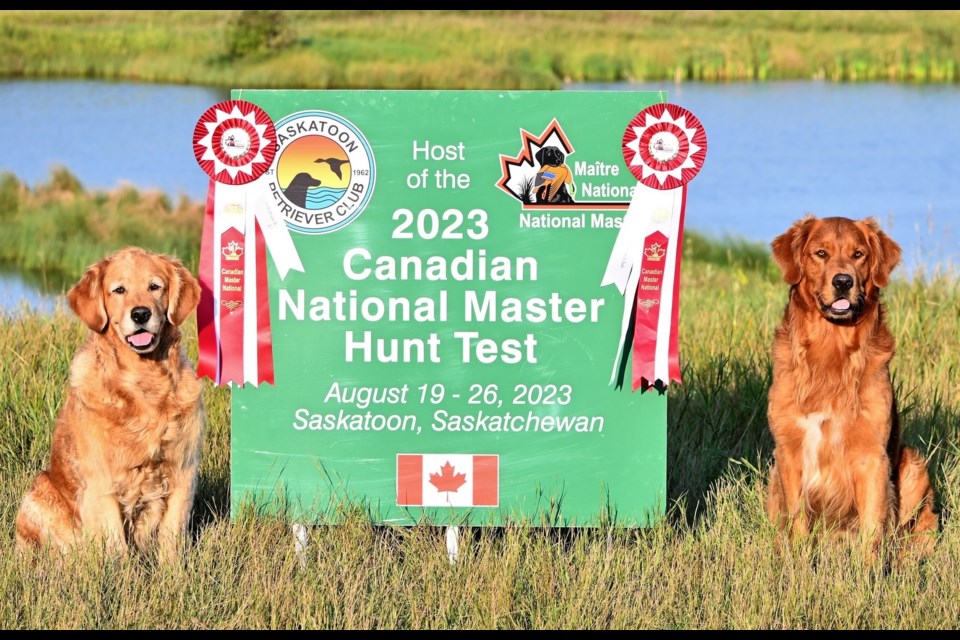 Tuck’s mom (left) and Tuck (right) both earned the Grand Master Hunter title, which is the highest possible award in their category