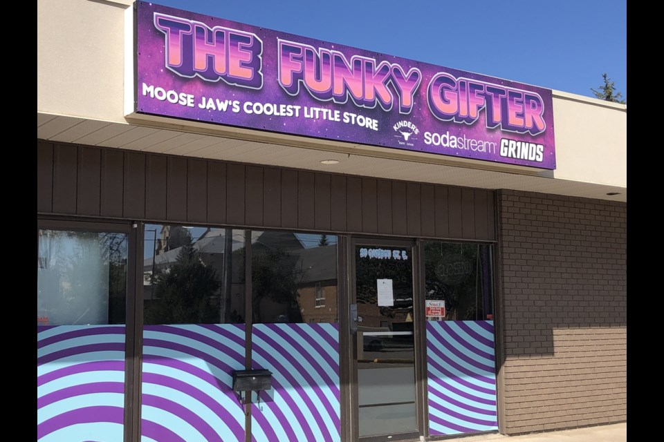 The Funky Gifter Moose Jaw location at 20 Caribou Street East has closed its doors for various reasons, including tariffs and lack of revenue. The business used to be Tristian's Treats. Photo by Jason G. Antonio