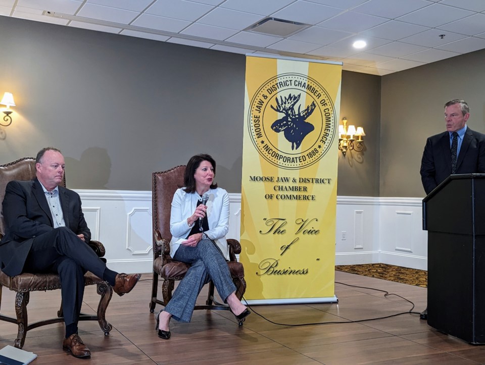 kevin-doherty-left-and-maryse-carmichael-speak-to-assembled-chamber-members-as-new-president-don-howe-moderates