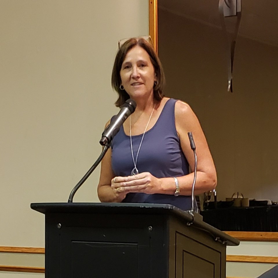 Tara Driggs speaks at the Moose Jaw Chamber of Commerce AGM (2021) square