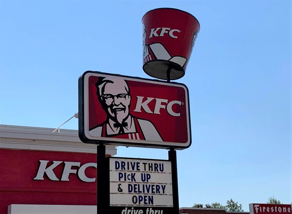 kfc moose jaw sign