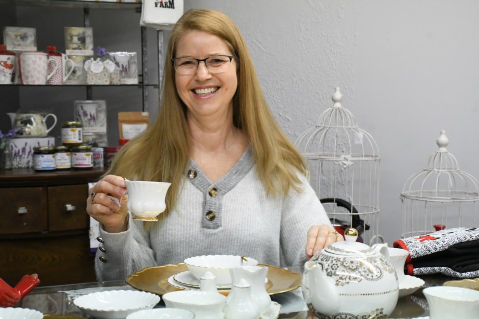 Business owner Shirley Clark has owned A Little Prairie Charm Boutique and Tea Room since 2018, but is selling the business due to health issues. Photo by Jason G. Antonio 