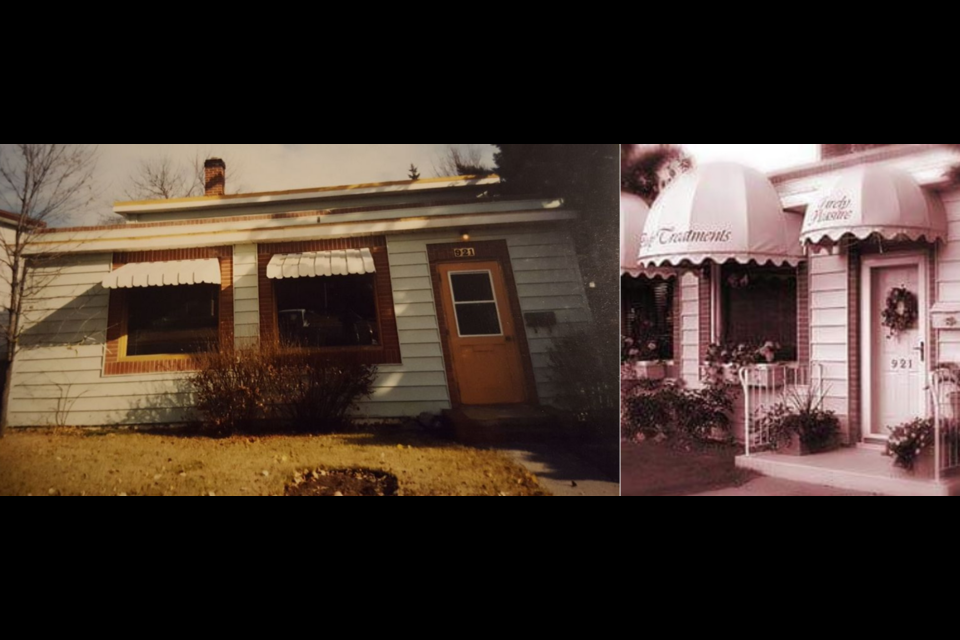 Cheryle Sutherland had big dreams for the building on 1st Avenue NW she purchased in 1999 (left), which she turned into her salon and boutique (right). 