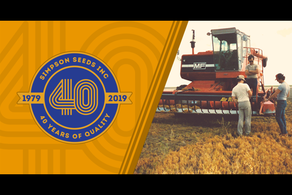 Simpson Seeds produced this logo to celebrate its 40th anniversary. Photo courtesy Simpson Seeds