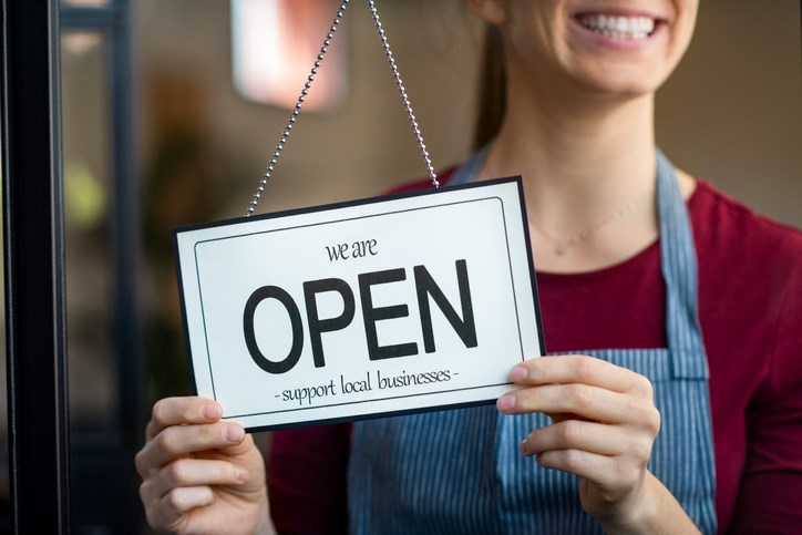 open for business sign getty images