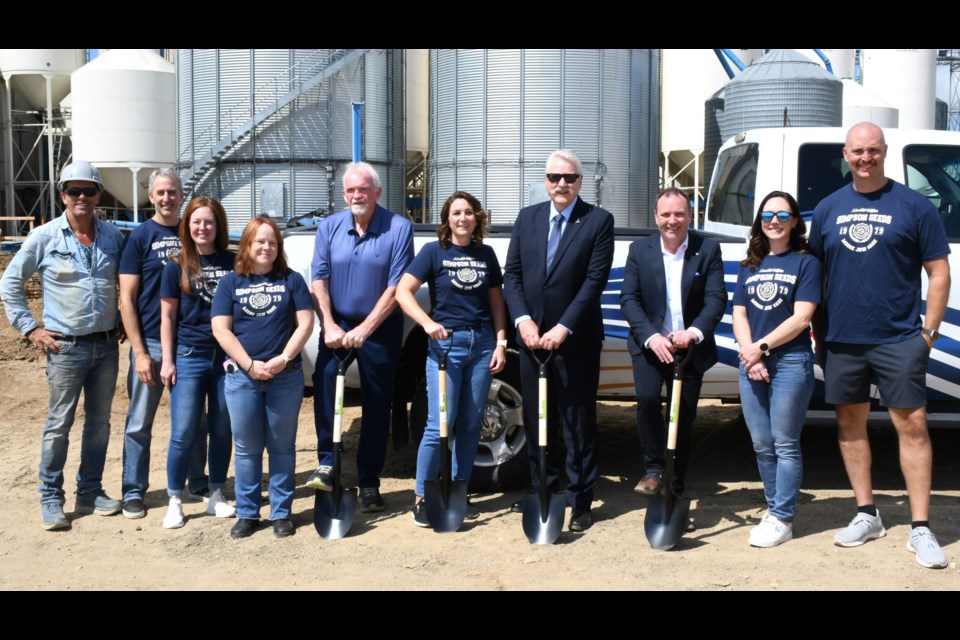 Simpson Seeds officially broke ground on its new pulse processing facility on June 26.