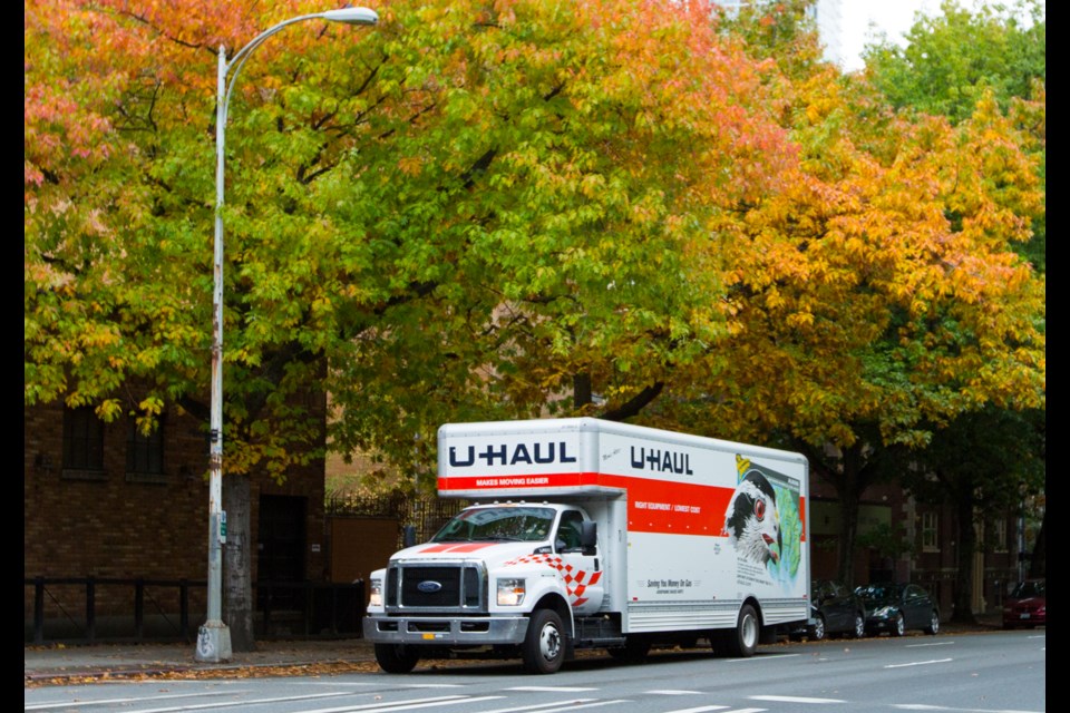 A U-Haul truck. A U-Haul dealer will soon open in Moose Jaw at the LuxArt business location on Caribou Street West. Photo courtesy Facebook