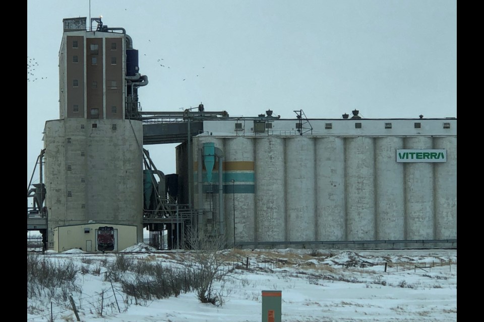 The Viterra grain terminal on Britannia Road, as seen from 24th Avenue Southwest. Photo by Jason G. Antonio