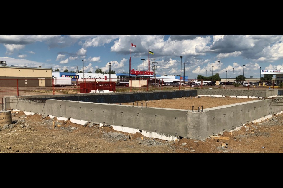 Contractors have poured the foundation for a Wendy's Restaurant at 1707 Main Street North on the site of the old Bonanza restaurant. The site is adjacent to Superstore and StrEATS Kitchen. Photo by Jason G. Antonio
