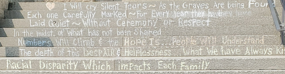poetry in chalk on the steps of St(1)