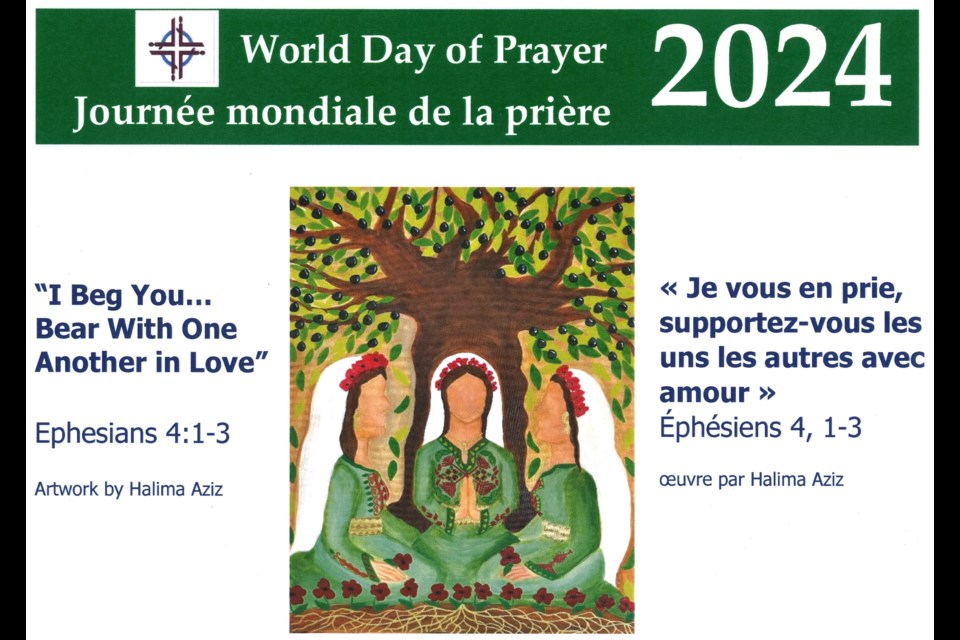 A poster for this year's World Day of Prayer event at St. Andrew's United Church. Photo submitted