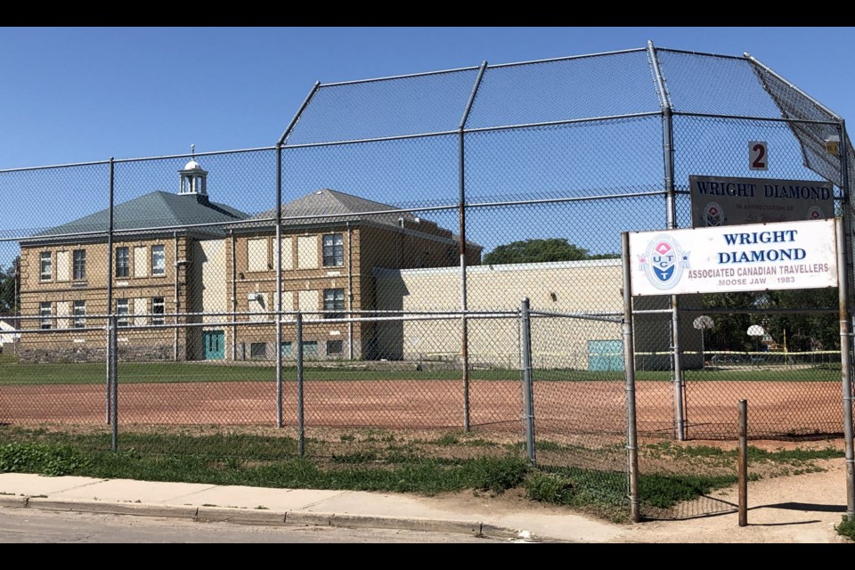 A view of the Wright fastball diamond from the corner of Iroquois Street West and Fifth Avenue Southwest. Photo by Jason G. Antonio