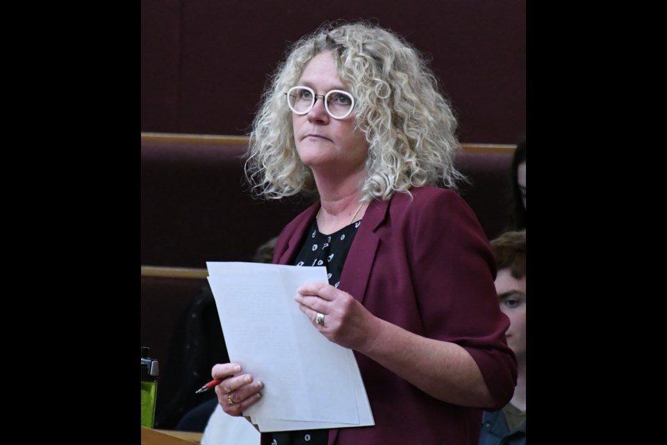 Shaunna Fritzler, general manager of the Events Centre, speaks to city council. File photo