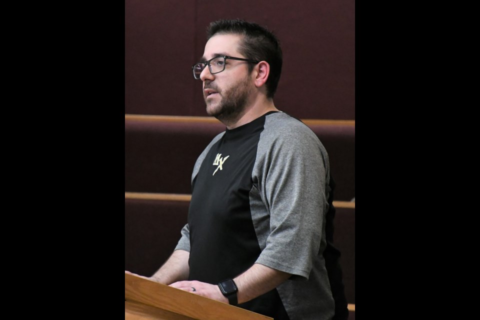 James Gallo, a board member with the Miller Express, speaks to council. Photo by Jason G. Antonio 