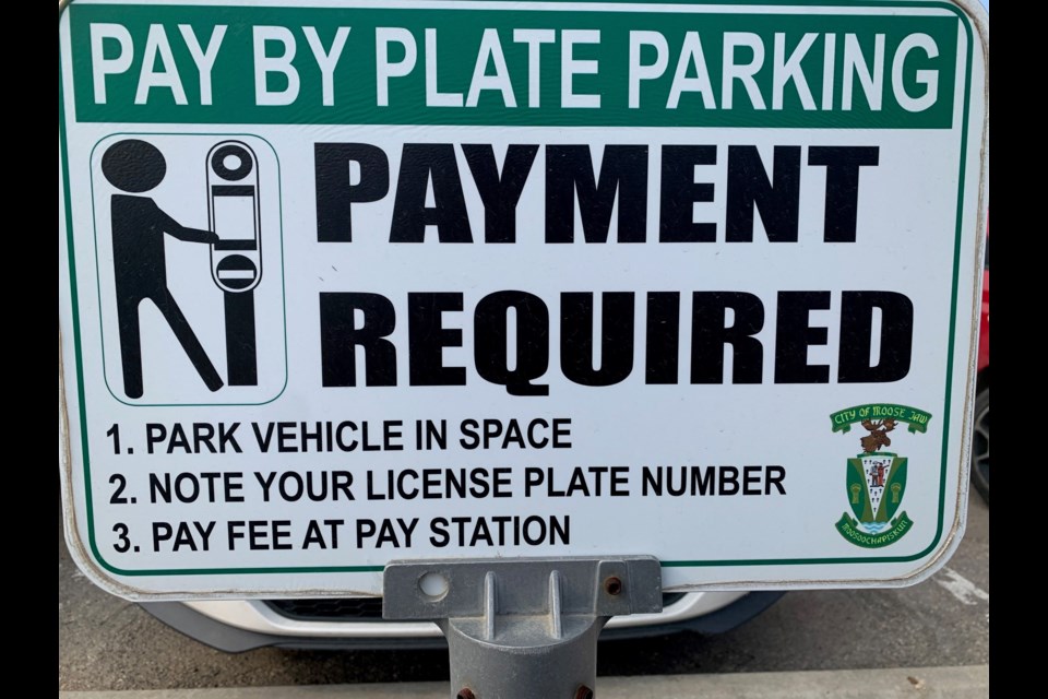 Pay fee at pay station