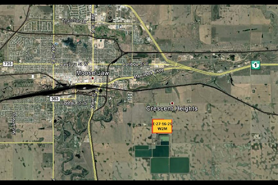 The location of the new SaskPower combined natural gas facility.