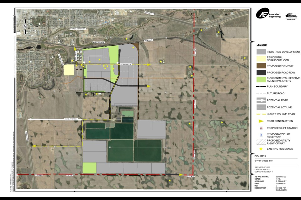 An image of where the proposed industrial park would be located. Photo courtesy City of Moose Jaw