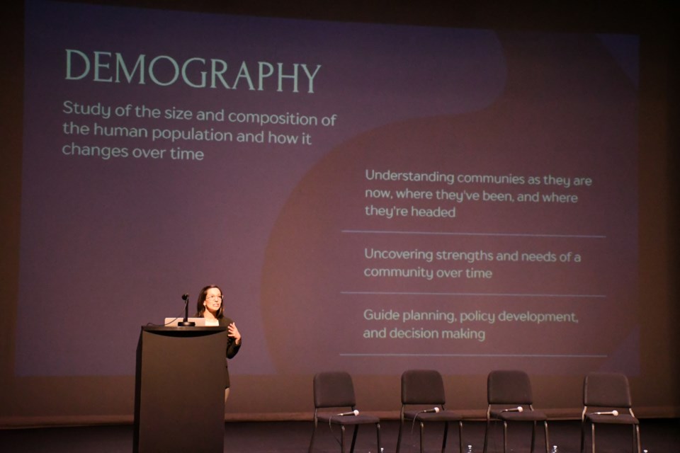 Many factors make up demography, or the study of demographics, Dr. Laura Wright says. Photo by Jason G. Antonio