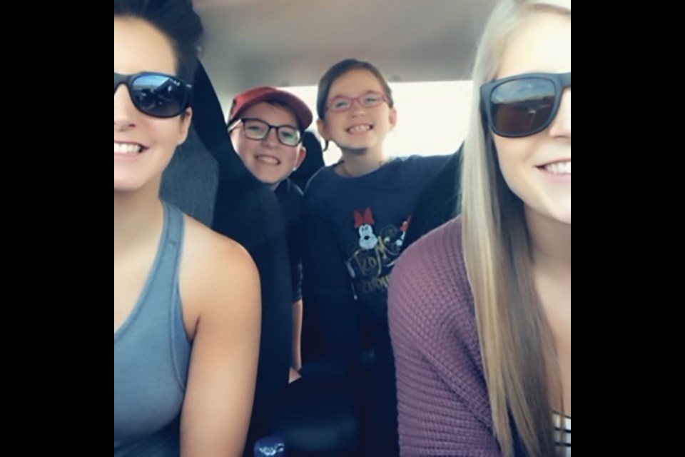 From left – Shayla and Traeten, Kaylee and Amber were matched up by Big Brothers Big Sisters in 2017 and 2018, and they have all been having a blast together ever since. The mentors are sisters and their mentees are siblings as well.