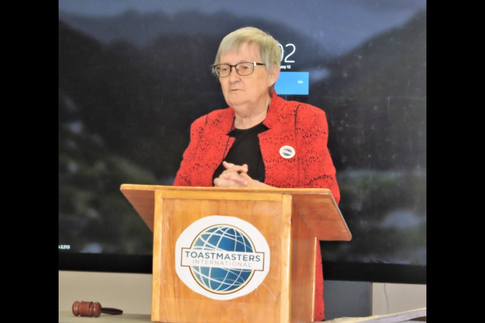 President of TAP Toastmasters, Cathy Morrell. (Sasha-Gay Lobban)
