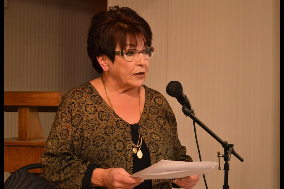 Christine Boyczuk, president of the Board of Directors at YMCA Moose Jaw at the 2018 Annual General Meeting. (Matthew Gourlie photo)