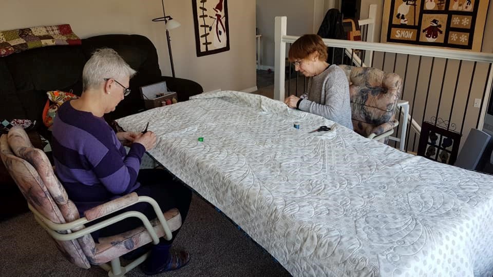 Working on the back of the Butterfly Quilt is almost as time consuming as working on the front…