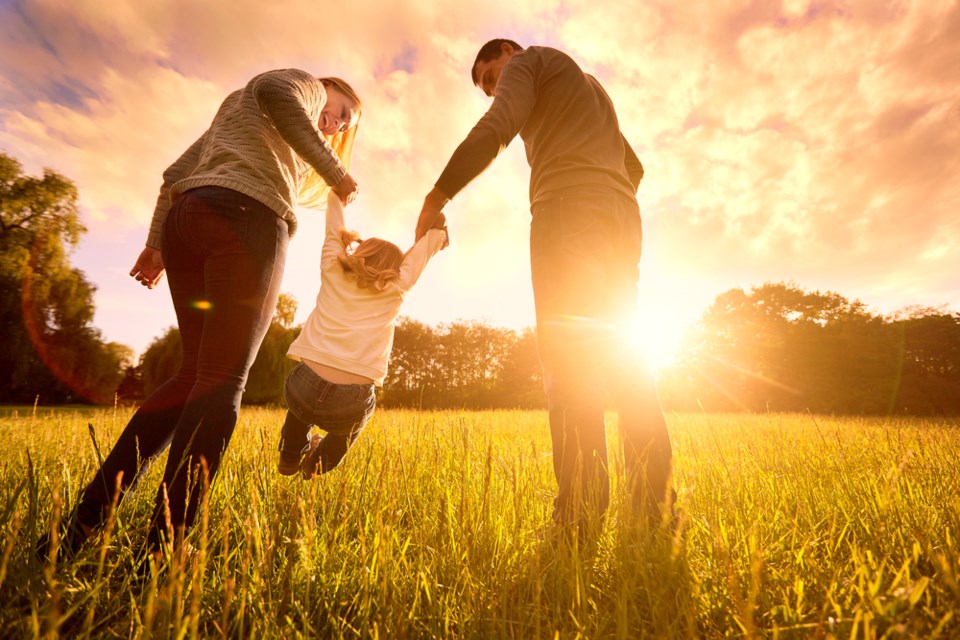 family togetherness stock