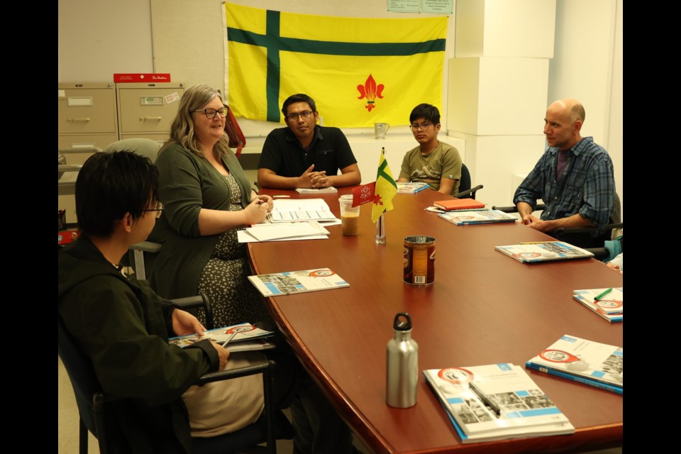 Monique Byers and her French class at ACFMJ. Photo by Saddman Zaman