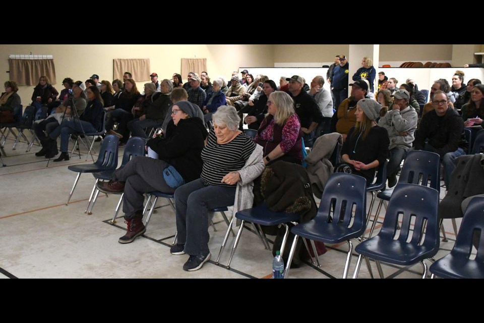 Close to 100 people filled the Timothy Eaton Gardens auditorium for the Good Neighbours Group open house to discuss crime, poverty and homelessnes in downtown Moose Jaw.