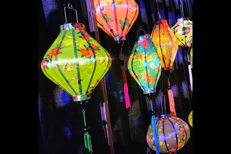 A display of the lanterns sold by Heartland Hospice to raise funds throughout the summer.