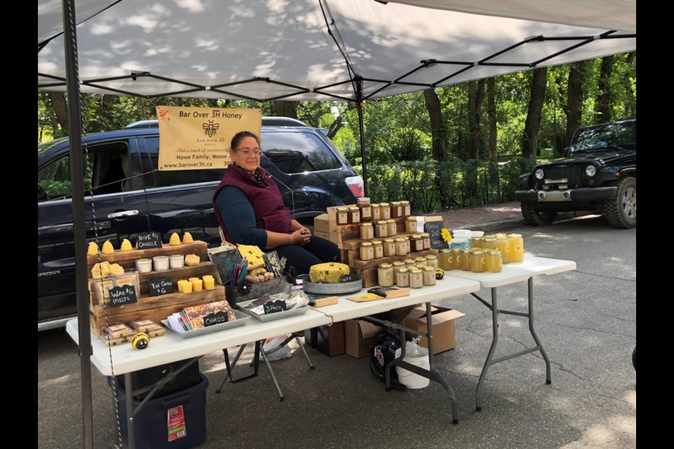 Julie-Anne Howe, board member and vendor at the Moose Jaw Homegrown Farmer's Market, is delighted with the way things are going so far this year.