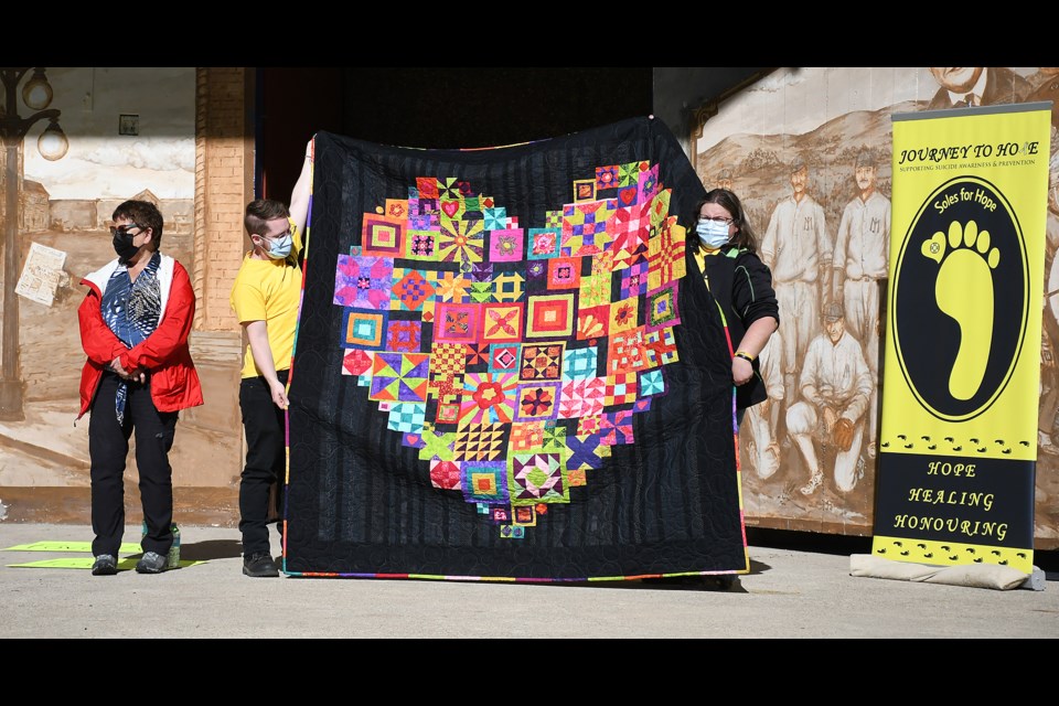 The Forever in My Heart quilt by Joyce Aitken in memory of Gord Aitken raised thousands of dollars in the annual raffle.
