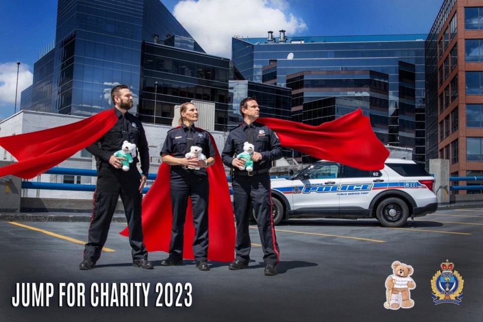 The purpose of the bold leap is to raise funds in support of Teddy Bears Anonymous