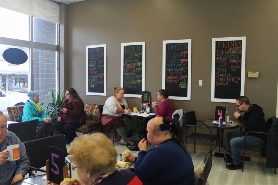 The Kinsmen Cafe was a busy place for lunch during the grand opening, much to the delight of staff.