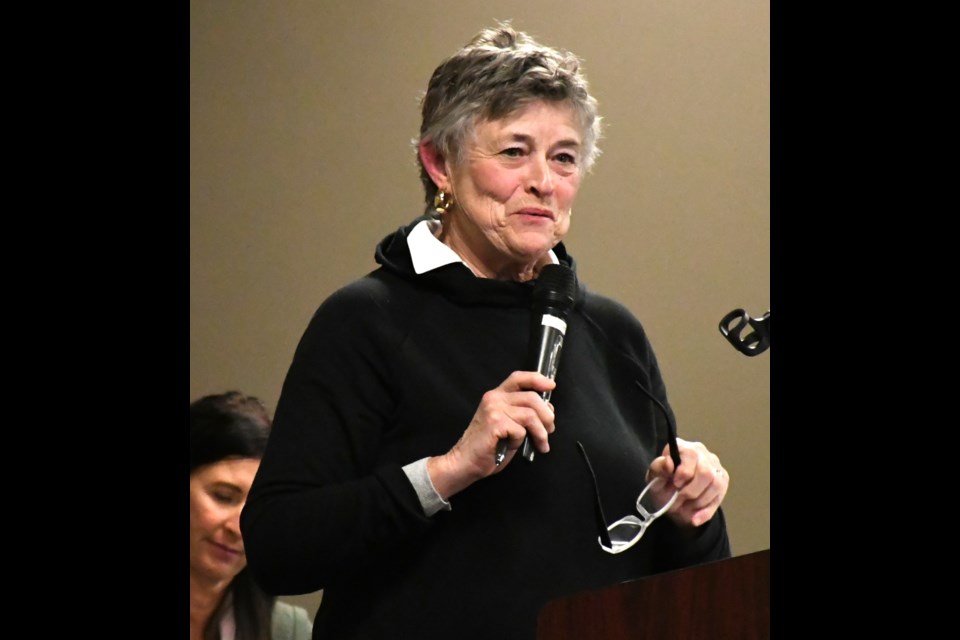 Wilda Soper, a rural resident, expresses her concerns about the proposed site for the City of Moose Jaw's new landfill. Photo by Jason G. Antonio