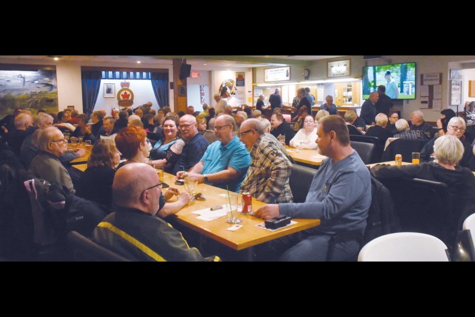 Nearly 150 people filled the Legion lounge for a banquet to say farewell to the old building, as the organization moves to a new location. Photo by Jason G. Antonio