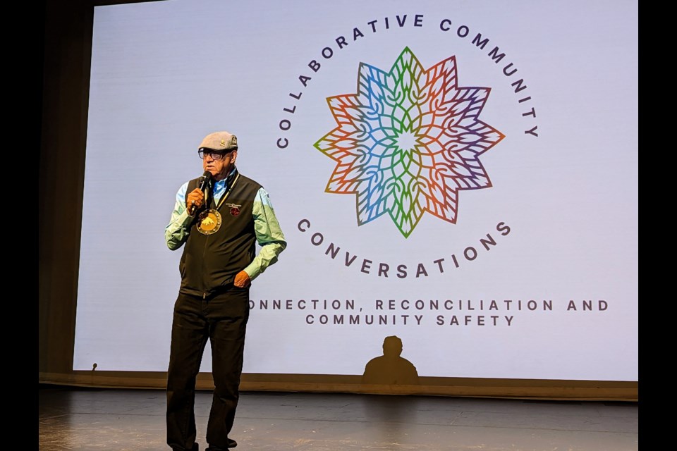 Elder Eugene Arcand told his story with vulnerability and sincerity.
