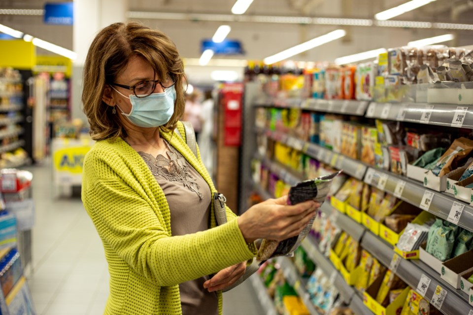 Masked shopper