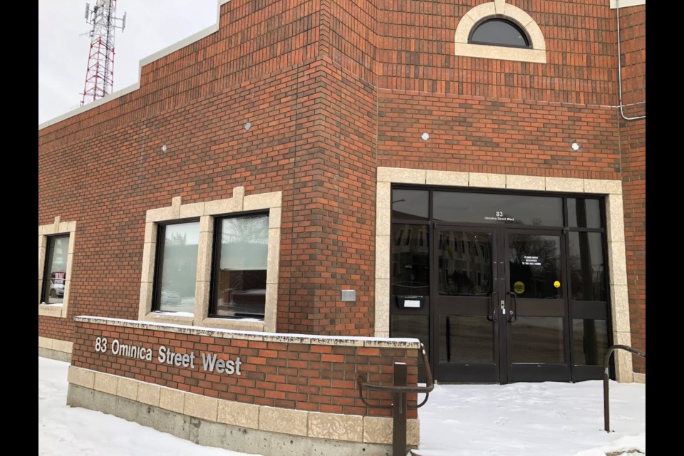 The former SaskTel building on Ominica Street West now houses a new 15-bed emergency shelter. Photo by Jason G. Antonio