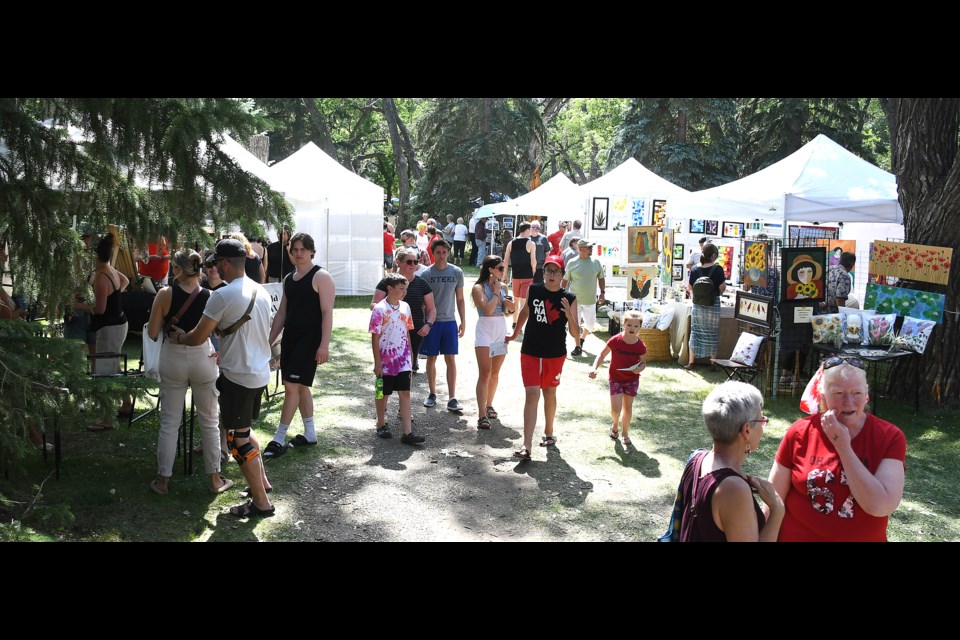 Hundreds of patrons checked out everything there was to offer at Park Art in Crescent Park on Canada Day.
