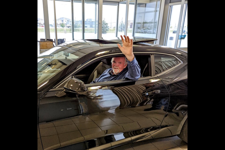 Rob Clark, CEO of the Moose Jaw & District Chamber of Commerce, said he was 'still tingling' over winning the 2022 Camaro