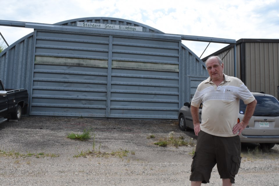 Property owner Harold Berg owns a lot at 591 Skeena Street East that also has a Quonset hut on it. He is not paying taxes on the property since he believes the Saskatchewan Assessment Management Agency (SAMA) made a mistake in how it assessed the property’s value. Photo by Jason G. Antonio