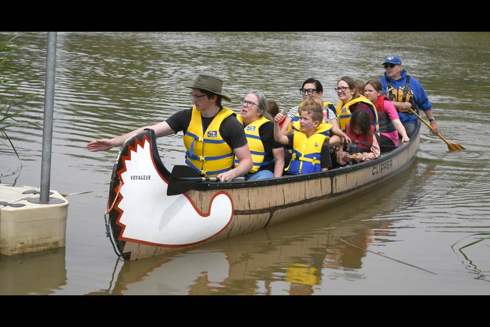 Canoe rides around Plaxton Lake drew plenty of water goers throughout the day.